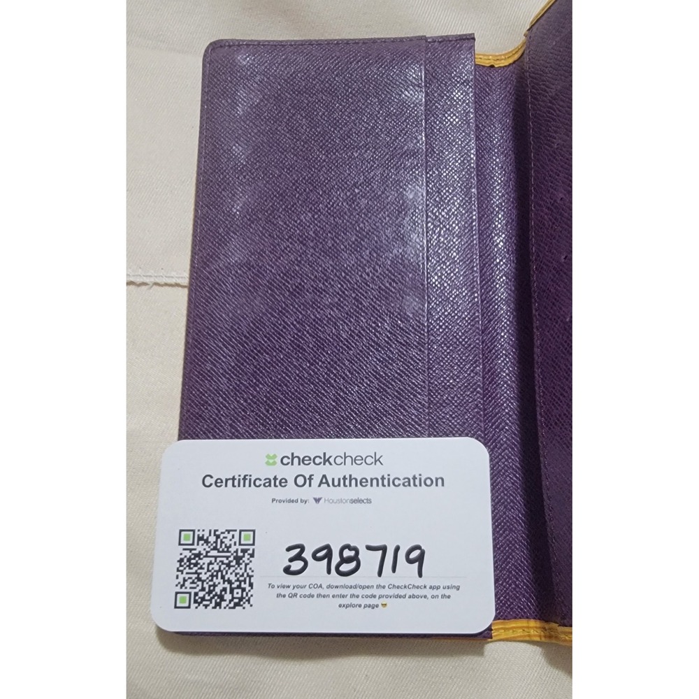 Louis Vuitton Yellow Epi Leather Yen Long Wallet Purple Interior Made in Spain - Picture 9 of 16